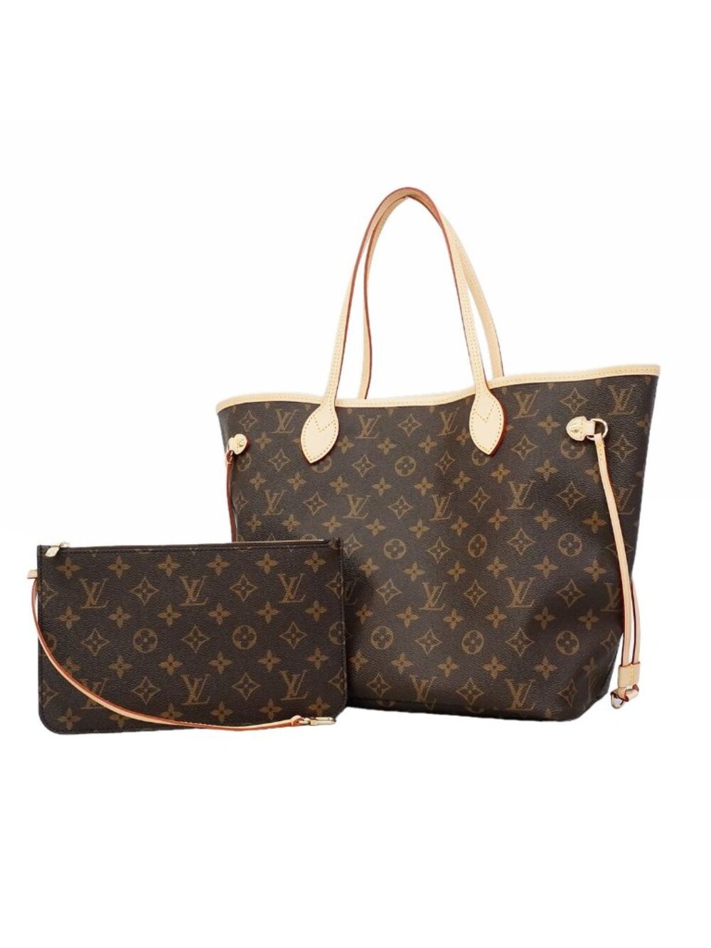 Louis Vuitton Tote Bag Monogram Neverfull MM Rose Beige